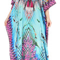 Georgettina Flowy Rhinestone V Neck Long Caftan Dress
